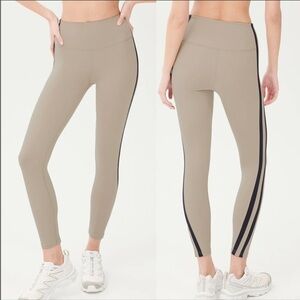 Splits59 Beige Leggings with Black Stripes